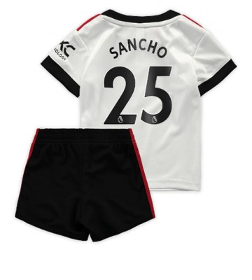 Manchester United Jadon Sancho #25 babykläder Bortatröja barn 2022-23 Korta ärmar (+ Korta byxor)